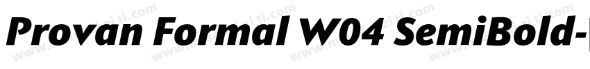 Provan Formal W04 SemiBold字体转换
